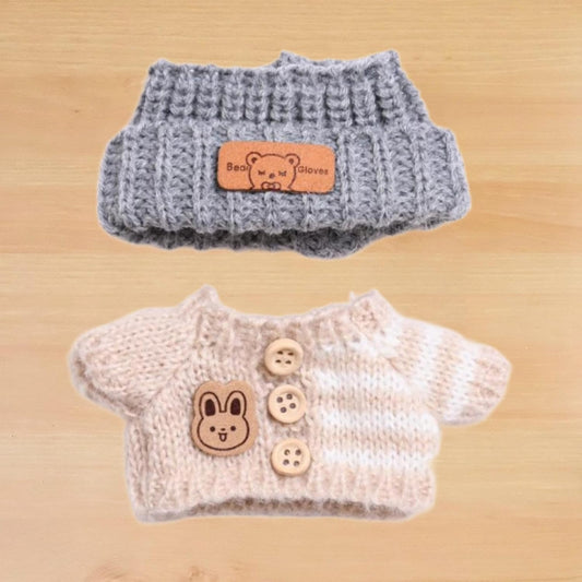 Puppenoutfit - Beanie und Pulli