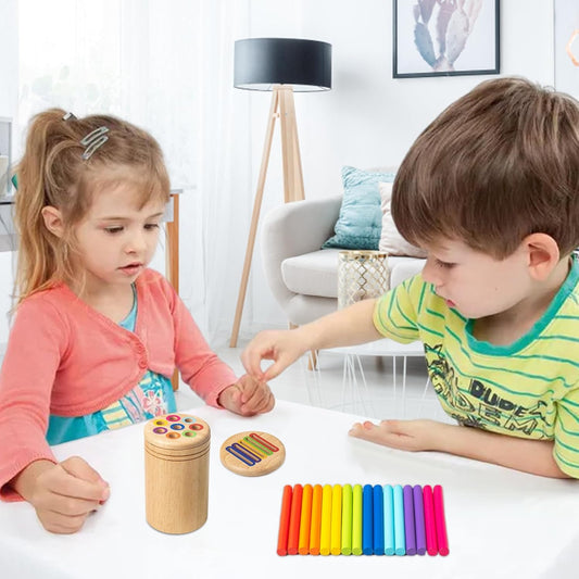 Farbiges Koordinierungsspielzeugset