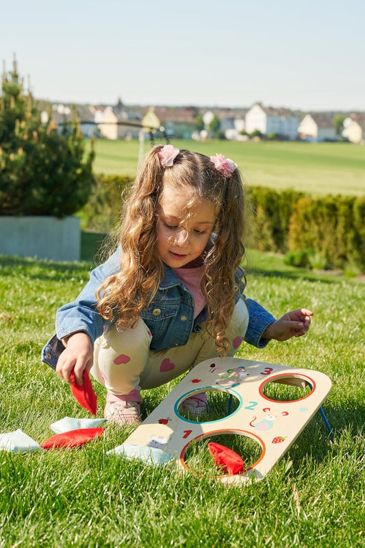 Babywurfspiel mit 6 Wurfsäckchen aus Holz