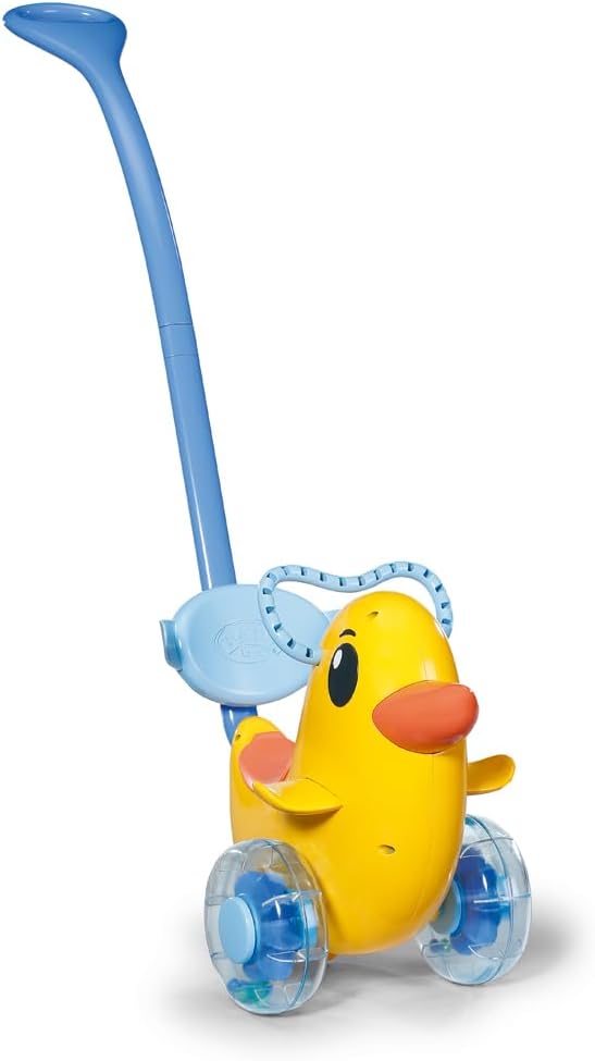 Schiebewagen - Ente mit Lenkstange auf Rädern