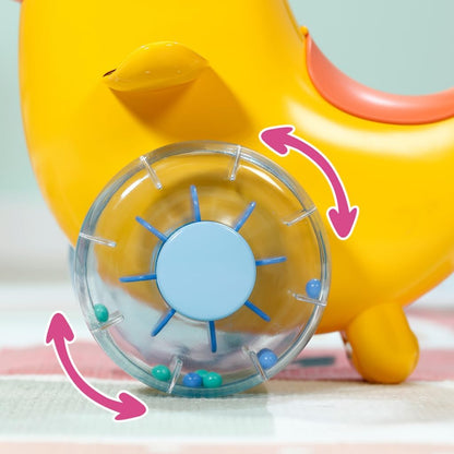 Schiebewagen - Ente mit Lenkstange auf Rädern