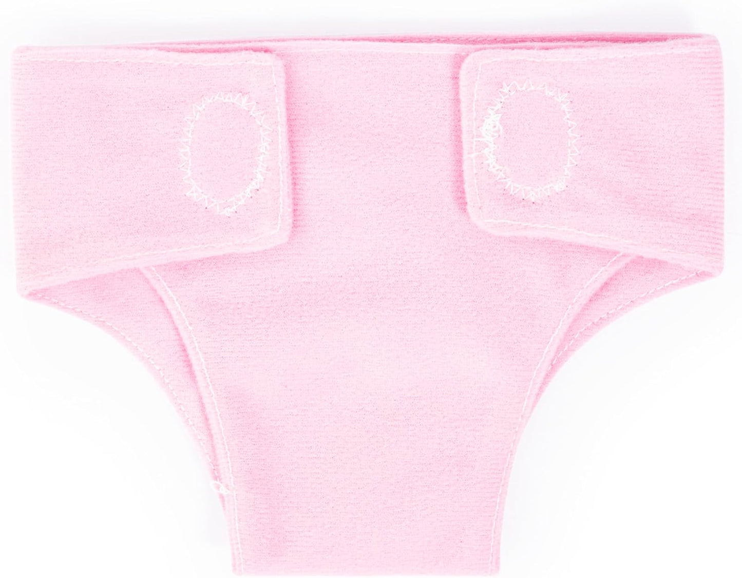 Babypuppe mit  4 Stoffwindeln in Rosa, Weiß, Grau und Rot