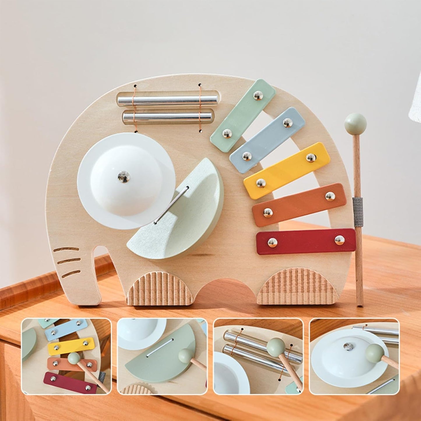 Elefantenförmiges Xylophon - Musikspielzeug