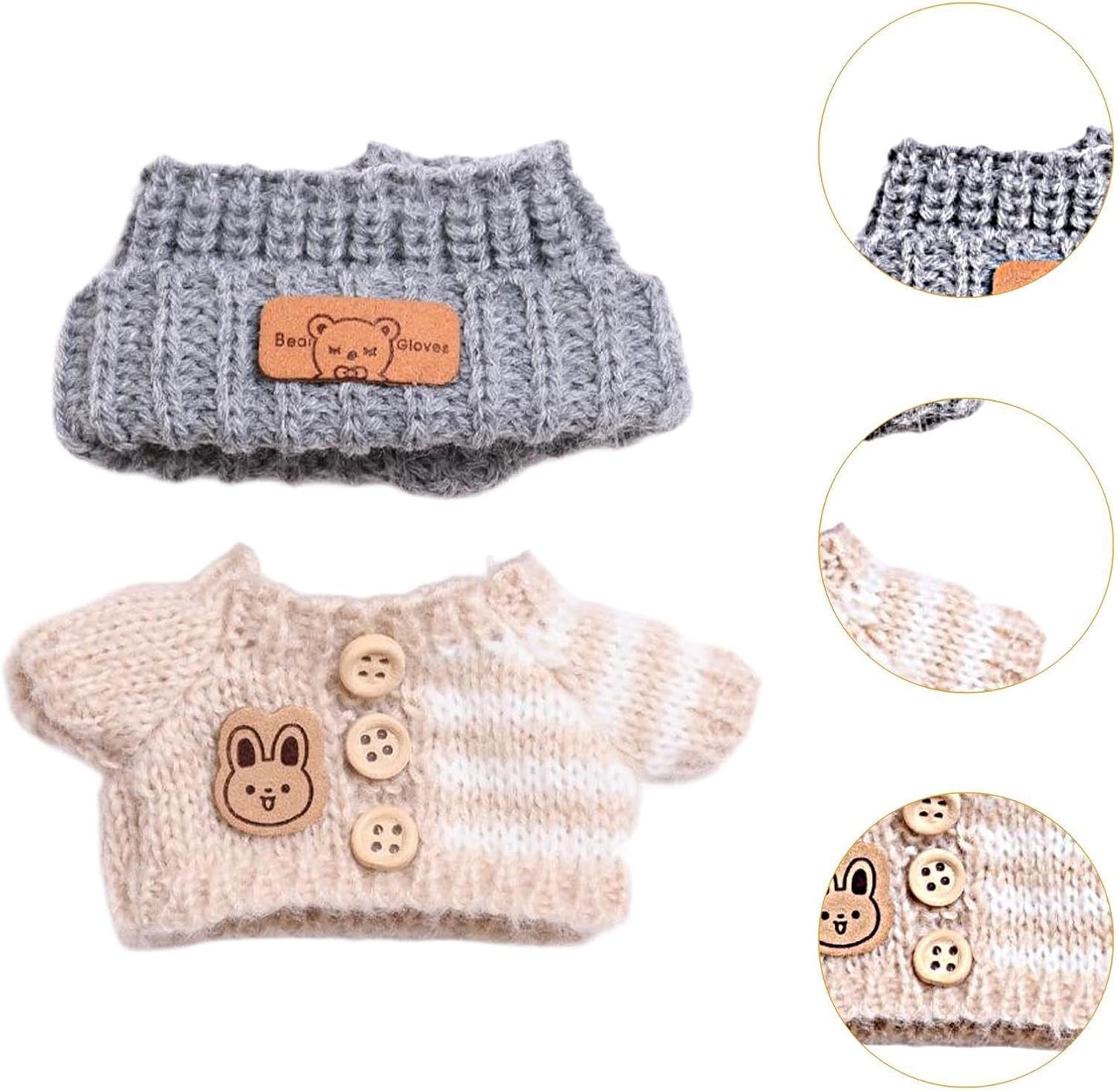 Puppenoutfit - Beanie und Pulli