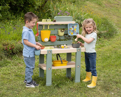 Matschküche für Kinder mit 11 Zubehörteilen