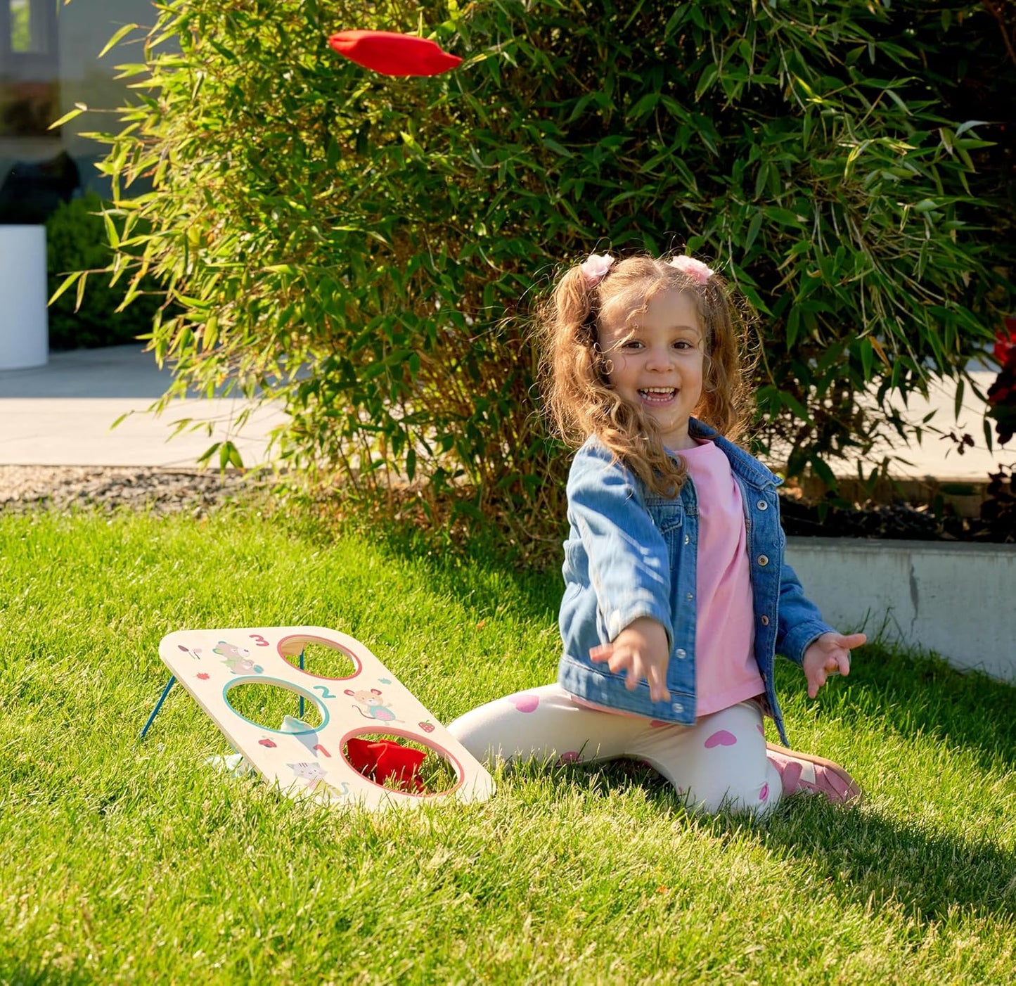 Babywurfspiel mit 6 Wurfsäckchen aus Holz